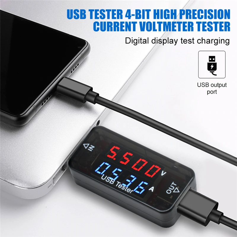 

12V 24V USB Detector Voltage Current Meter DC Digital ammeter voltmeter tester regulator usb Power Bank Charger Amperimetro Volt