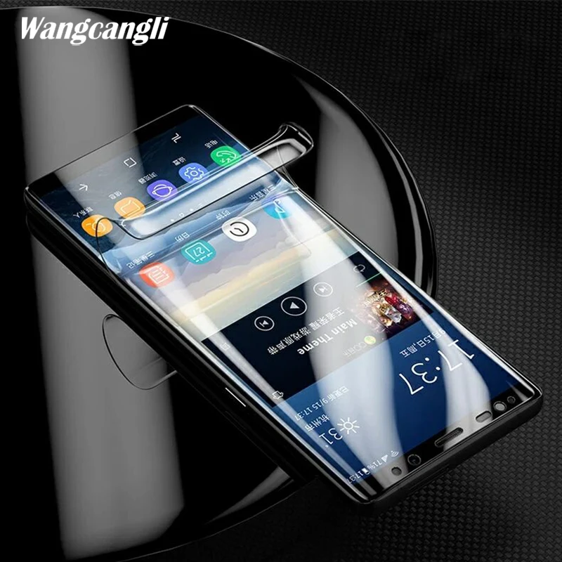 

Full screen coverage for Samsung s9 plus protective glass curved soft mask for samsung s9 screen protector glass phone HD