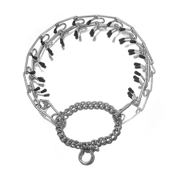 

24-40inch Prong Pinch Chain For Puppy Pet Training Walking Outdoor Adjustable Neck Strap Dog Collar Necklace Stainless Steel