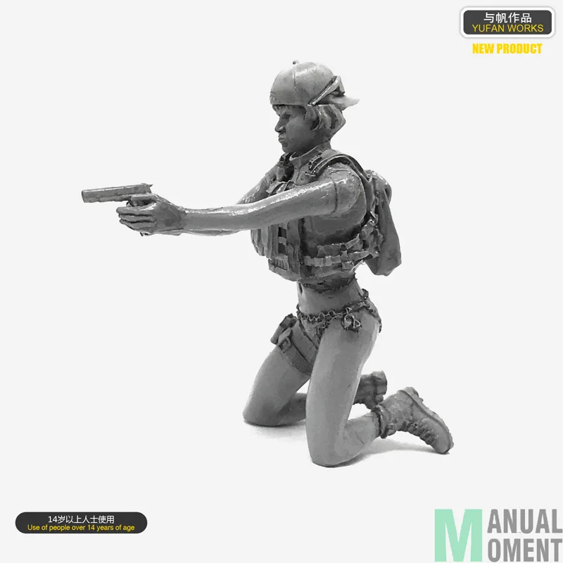 

Miniature 1/35 Playerunknown's Battlegrounds Girl Individual Soldier Resin Model Figure Kit A18-09