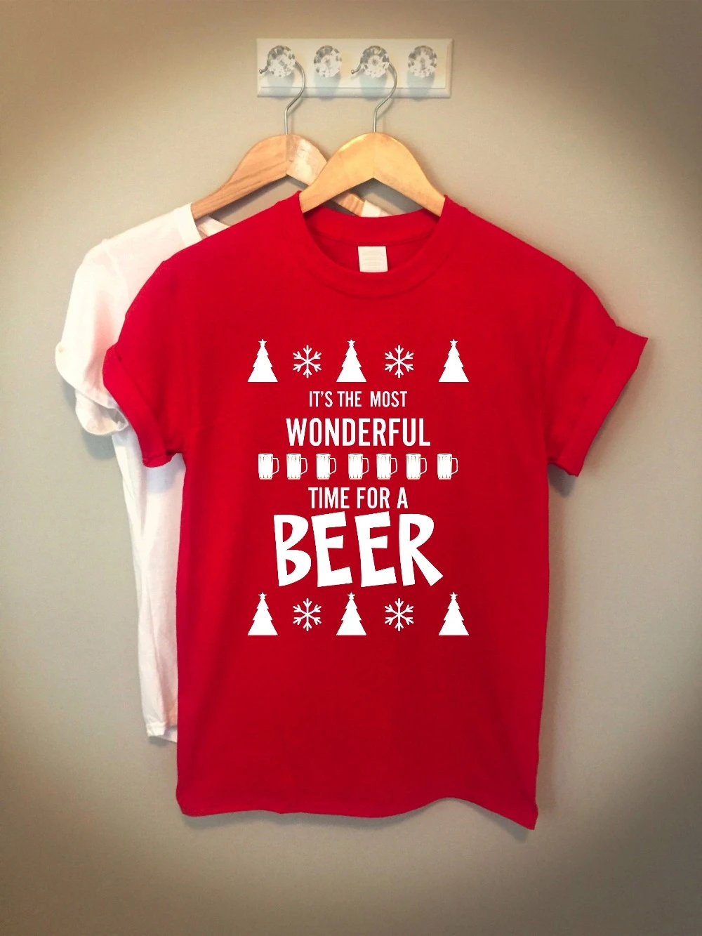 Camisa vermelha natal Clearance