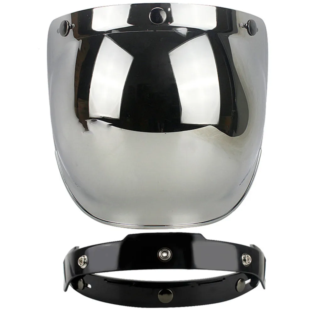 Universal Flip up Lens Bubble Visor Face Shield Mask for Bitwell Vintage Retro Motorcycle Helmet Moto Mask with Spectacles frame - Цвет: Silver - frame