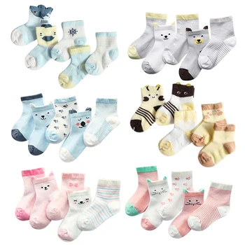 

5Pairs/lot 2019 New Infant Baby Socks Summer Mesh Thin Baby Socks for Girls Cotton Newborn Boy Toddler Socks for 0~3 Year