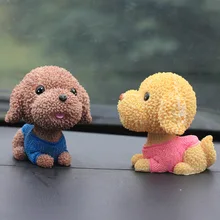 1 комплект, аксессуары для автомобиля, украшение, имитация маленькой милой собаки, мини-фигурка, милый автомобиль, украшение, мультяшное автомобильное украшение