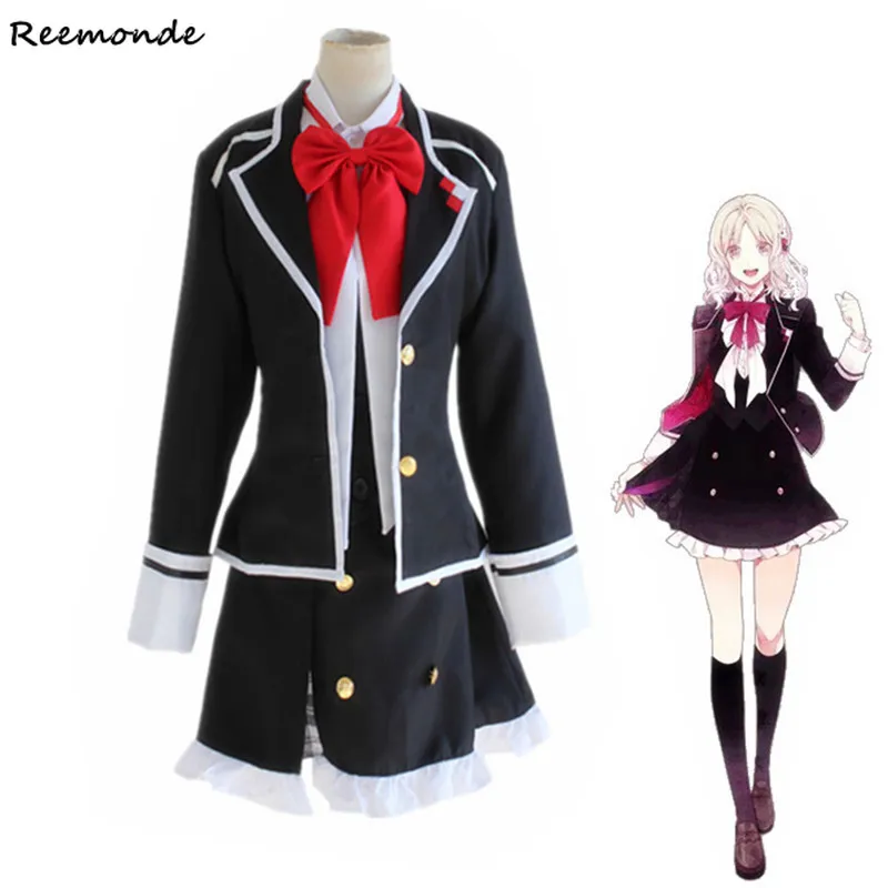 

Diabplik Lovers Komori Yui Cosplay Costumes Coat Skirt Full Set Synthetic Wigs Hair For Women Girls School Uniform Clothing