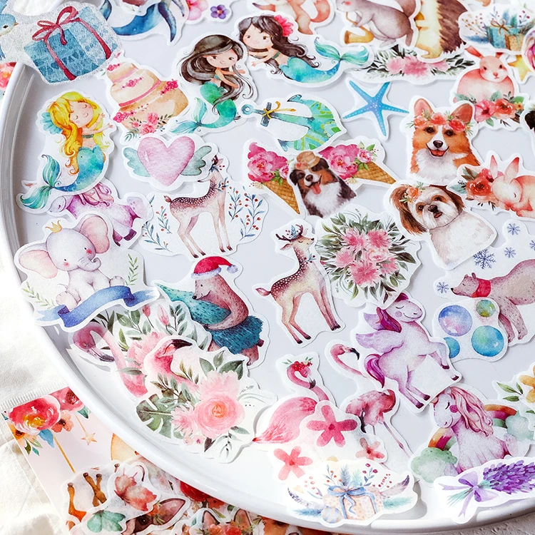 

40 pcs/1lot Kawaii Stationery Stickers Color forest Diary Planner Decorative Mobile Stickers Scrapbooking DIY Craft Stickers