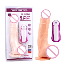 9.9 Inch Realistic Vibrating Penis Sex Toys For Woman Vagina Masturbation Faked Dildos Female Masturbators Multi-speed Vibrators
