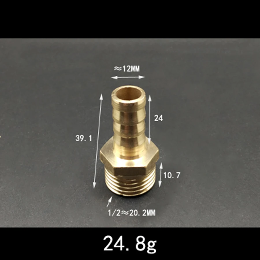 Уплотненный шланг DN15 1/2 "BSP Male x 12 мм, латунный Соединительный шланг для соединения труб с водяным газом|hose barb|pipe fittings12mm hose | АлиЭкспресс