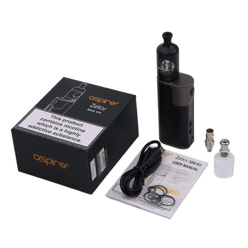 Aspire Zelos 50W Kit Electronic Cigarette Kit Nautilus 2 Vape Tank 2ML Vaporizer E Cigarettes 2500mah Battery Vape Mod e cig Kit 05