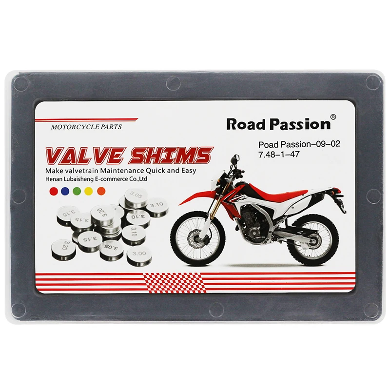 Road Passion 47pcs Motorcycle 7.48mm 7.48 mm Diameter Valve Shims For Honda FSC600D FSC600 CRF250X CRF250R CRF150R CHF50P CHF50