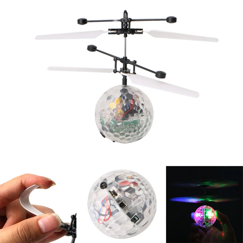 

Flash Flying Ball Infrared Induction Colorful LED Disco RC Helicopter kids Light-Up Toys Boy Girl Birthday Gift