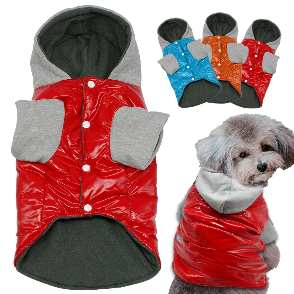 Image 2016 Winter Waterproof Warm Dog Clothes Pet Clothing Jacket Cheap Coat Dogs Hoodies cachorro S M L XL For Chihuahua Teddy