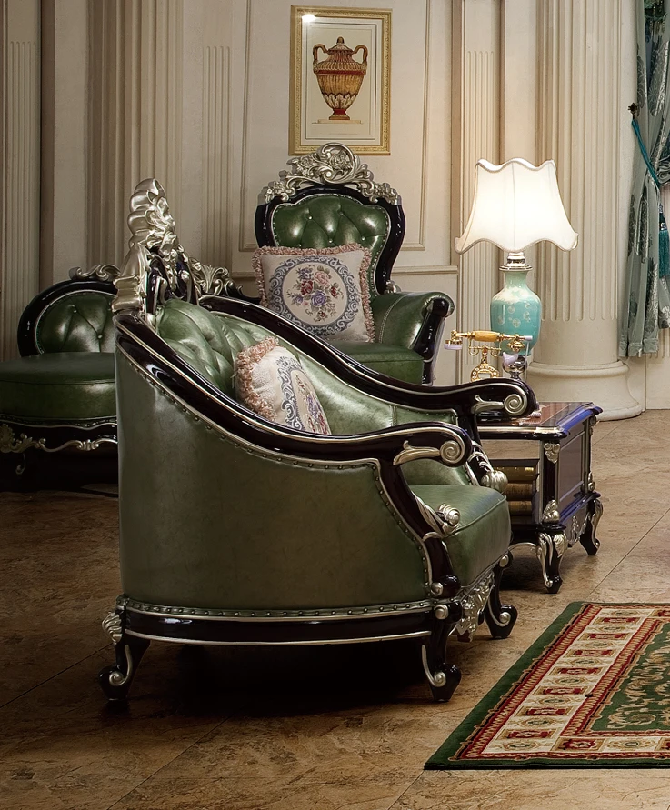 2016 Armchair Chaise Beanbag Europe Style Home Furniture Sofa Set Genuine Leather Living Room With Solid Rubber Carving French 2016 Armchair Chaise Beanbag Europe Style Home Furniture Sofa Set Genuine Leather Living Room With Solid Rubber Carving French