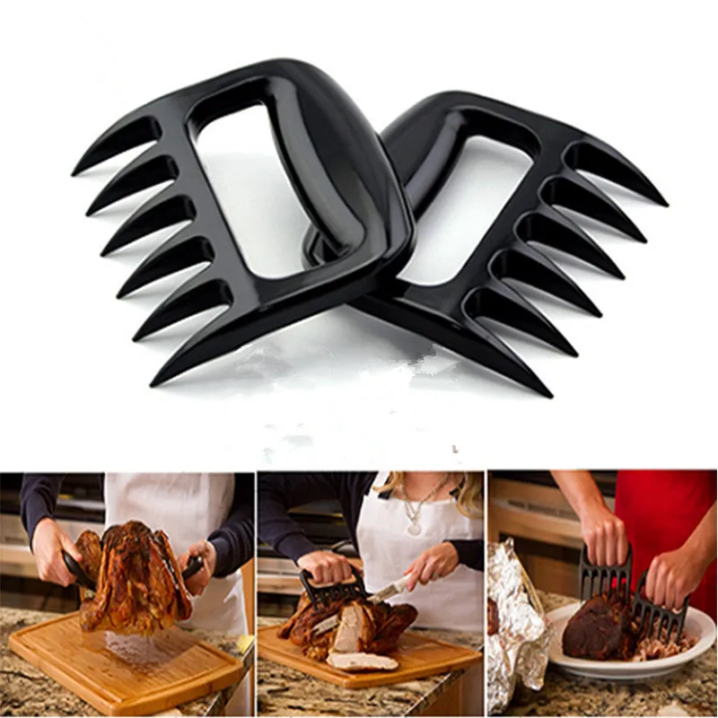 2pcs/lot Bear Claws Barbecue Fork Tongs Pull Meat Shred Pork Clamp