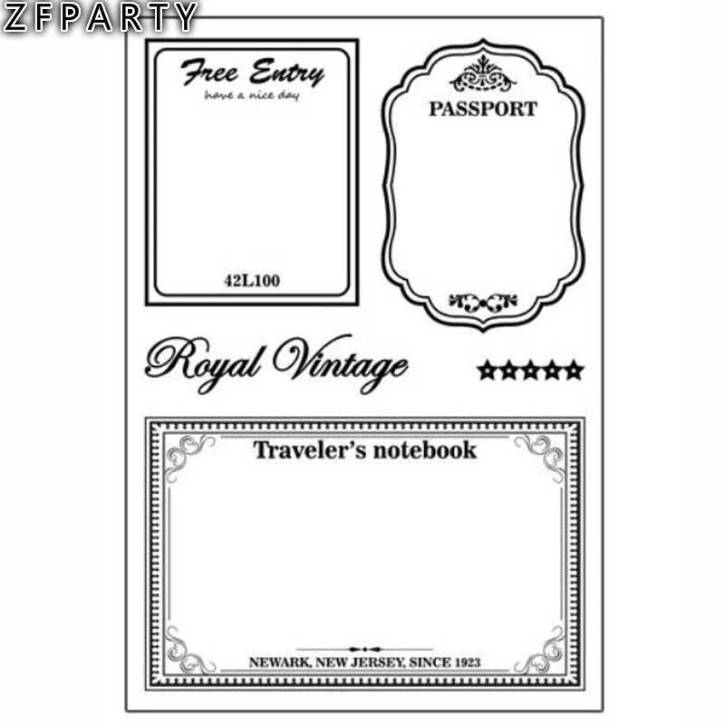 

ZFPARTY Travel Frame Transparent Clear Silicone Stamp for DIY scrapbooking/photo album Decorative clear stamp
