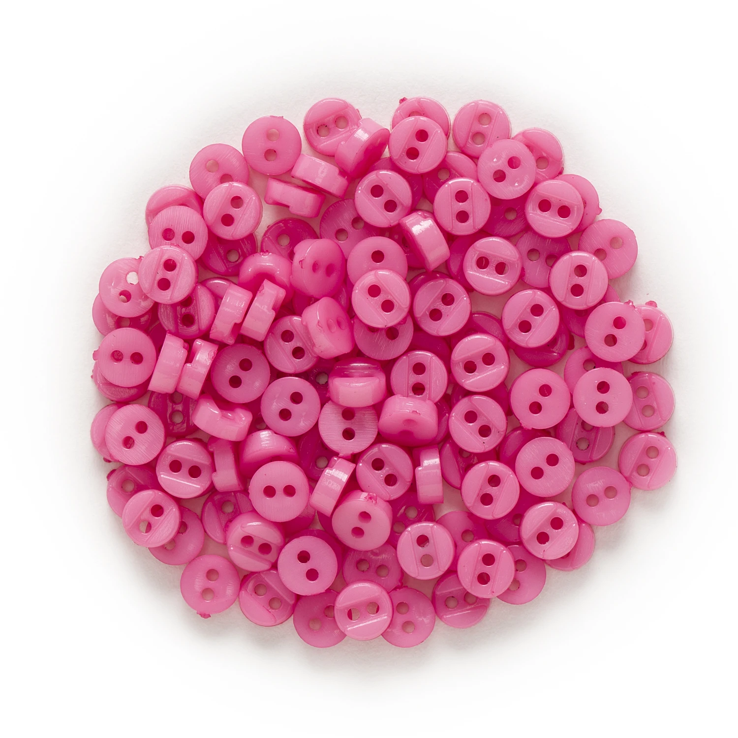 100 шт 6 мм многоцветные одноцветные 2 отверстия с зазором круглые полимерные кнопки для шитья скрапбукинга декор DIY - Цвет: Fuchsia