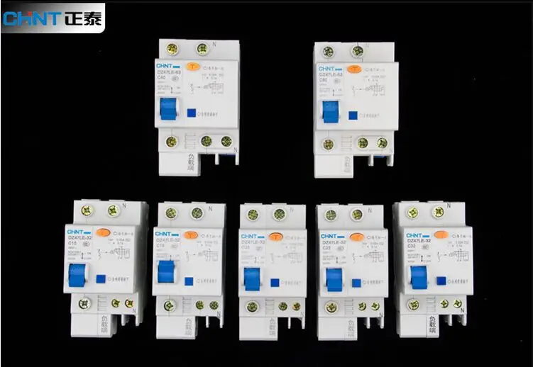 

CHINT DZ47LE-1P + N C10 1P 220V 20A Household miniature Circuit Breaker with over current and Leakage protection Single Phase