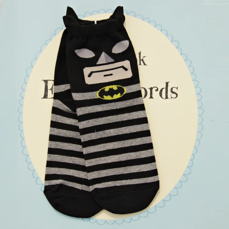 Парные носки с супергероями Marvel, Бэтменом, человеком-пауком, супергероем, Мстители, Лига оптимуса прайма, счастливые носки унисекс, женские носки