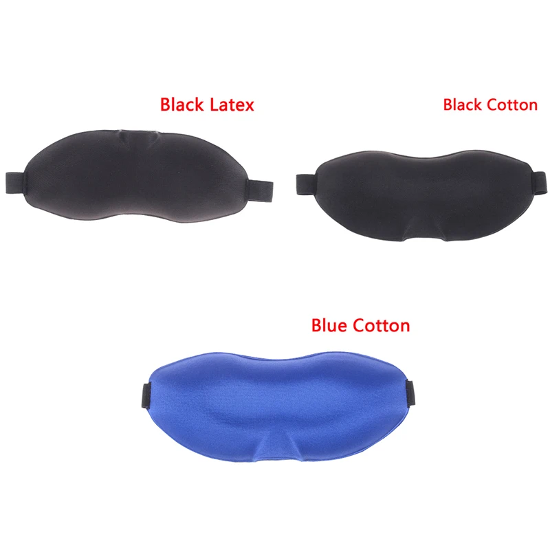

3D Latex Blindfold Eye Mask Sleep Soft Padded Shade Cover Rest Relax Sleeping Memory Foam Padded Eyeshade For Sleeping