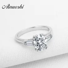 Real Pure 925 Sterling Silver Ring Sona Synthetic Simulated Oval Cut Woman Wedding Engagment Brides Anniversary Finger