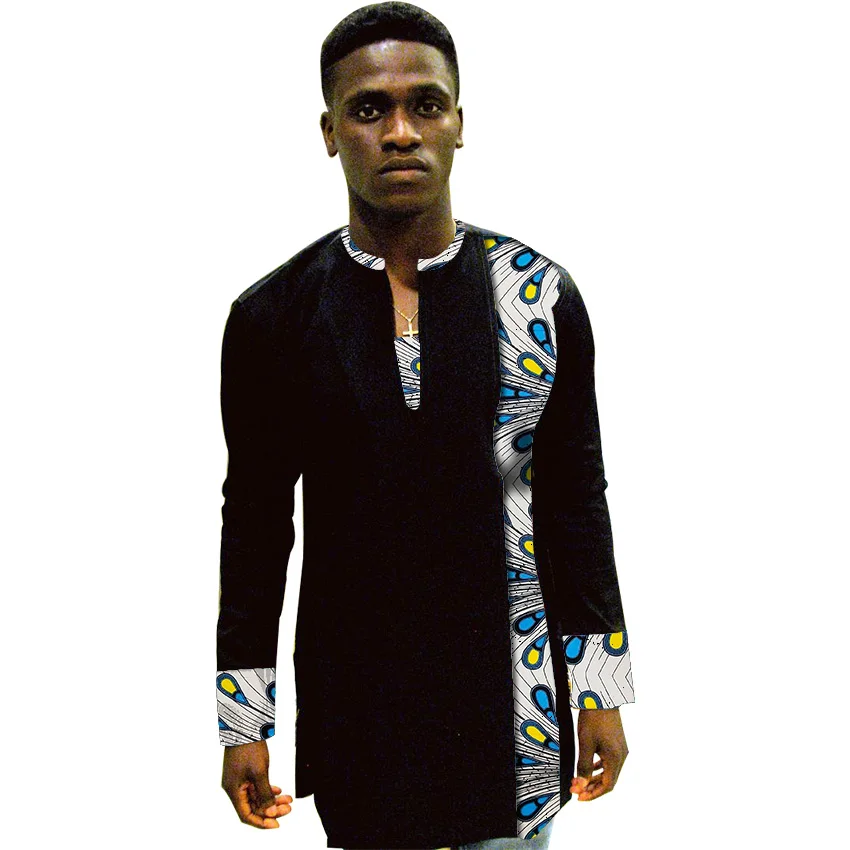 Частный заказ одежда Дашики мужские Анкара вышивка крестом картины топы с длинными рукавами Африканский принт рубашки для мальчиков