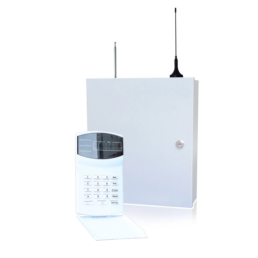 

(1 set) Home security self-defense PSTN GSM SMS Alarm system 315/433MHz 16 wire and wireless zones LED keypad burglar alarm