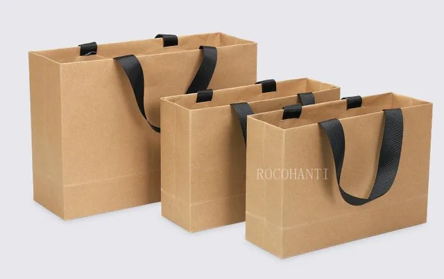 FMP Brands [50 Pack] Kraft Paper Bags with Handles 13 x 10 x 5 12 LB  Twisted Rope Retail Shopping Gi…See more FMP Brands [50 Pack] Kraft Paper  Bags