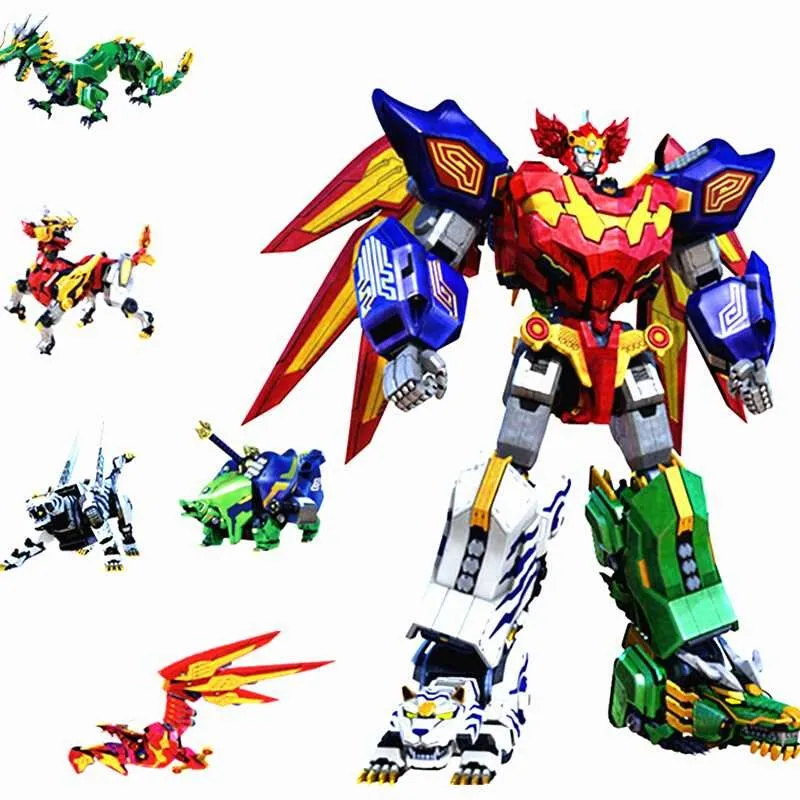 2019 новые детские игрушки подарки 5 в 1 в сборе Dinozords трансформации Ranger Megazord робот действие фигуры Детские игрушки Подарки