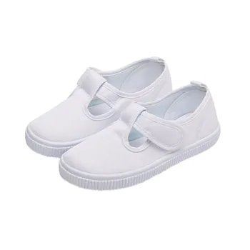 

Baby Shoes Kids Children Students White Shoes Boys Girls Canvas Dance Performance Sports White Shoes