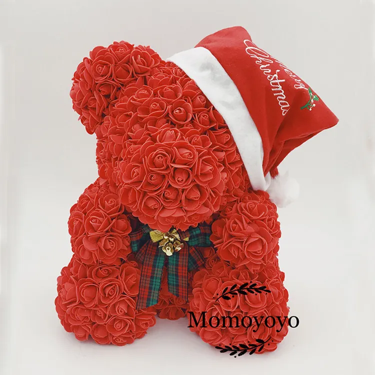 YO CHO Latex Flower Bear of Roses Mold Model Wholesale Valentinex27s Day Gifts Birthday Lovers Organza Ribbon Party Supplies7_