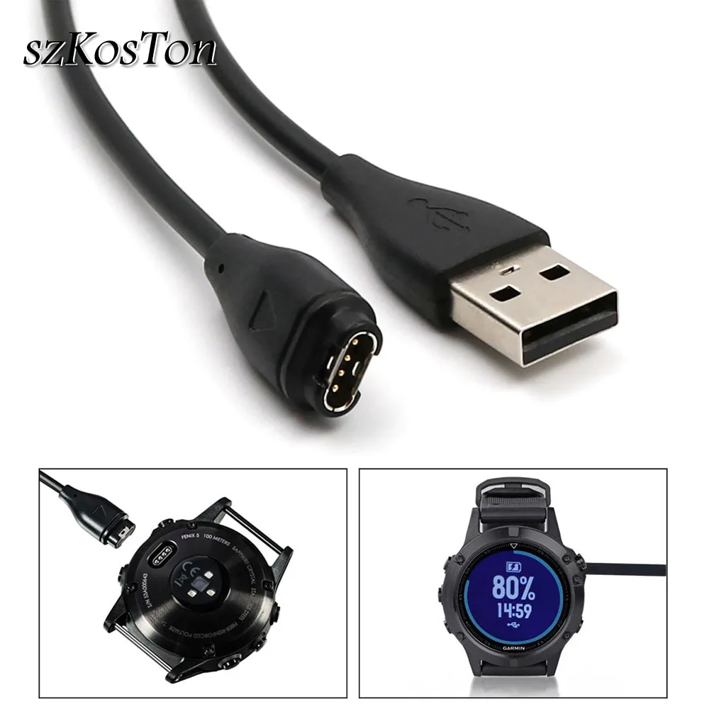 

1m/3.3FT USB Charger Cable Fast Charging Sync Data Wire Cord For Garmin Fenix 5 5S 5X Forerunner 935 Vivoactive 3 Charging Cable