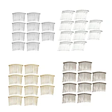 10x металлическая простая расческа для волос с 12 зубцами, заколка для волос, боковая расческа, головной убор для рукоделия, женские аксессуары для волос, свадебная вуаль, чародей