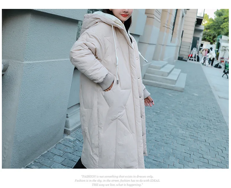 Winter Woman Coats 2019 Down Cotton Clothing Medium Long Section Winter Jacket Women Stylish Elegant Bf Bread Cotton Clothing (3)