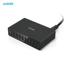 Anker 60 W 10-Порты и разъёмы USB Wall Зарядное устройство питания Порты и разъёмы 10 для iPhone X/8/7/6s/плюс iPad Pro/Air 2/mini Galaxy S7/S6/Edge/плюс Note 5/4 более
