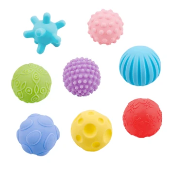 

Baby Hand Multi-Texture Grip Ball Puzzle Baby Play Water Grip Exercise Soft Rubber Pinch Ball