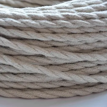 

10M Vintage Rope Wire 2 Core 0.75mm Twisted Cable Colorful Textile Braided Electrical Cable Retro Pendant Light Line Lamp Cord