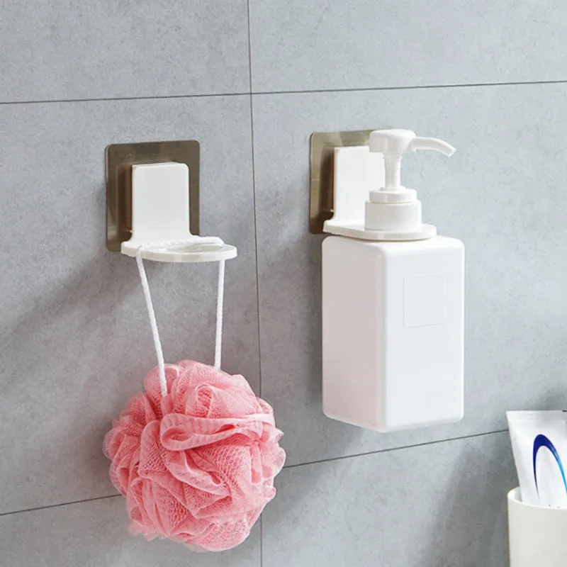 Rustproof ванная комната настенный волшебный липкий шампунь крюк-держатель повторное использование бутылка для мыла для рук подвесной держатель 0259