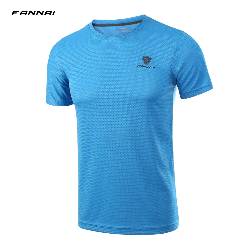 Брендовые новые мужские летние стильные футболки для футбола, футболки для бега с коротким рукавом, быстросохнущие облегающие футболки с круглым вырезом, спортивные топы для мужчин