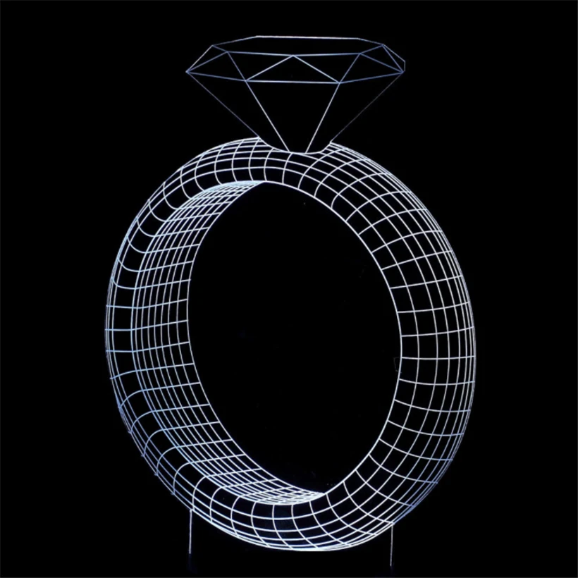 Diamond ring 3D night light (3)