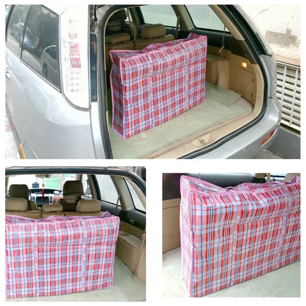 jumbo plastic checkered storage laundry shopping bolsas
