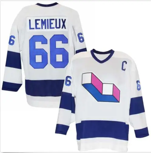 

Vintage 1983 Laval Voisins QMJHL Mario Lemieux Hockey Jersey Embroidery Stitched Customize any number and name Jerseys.