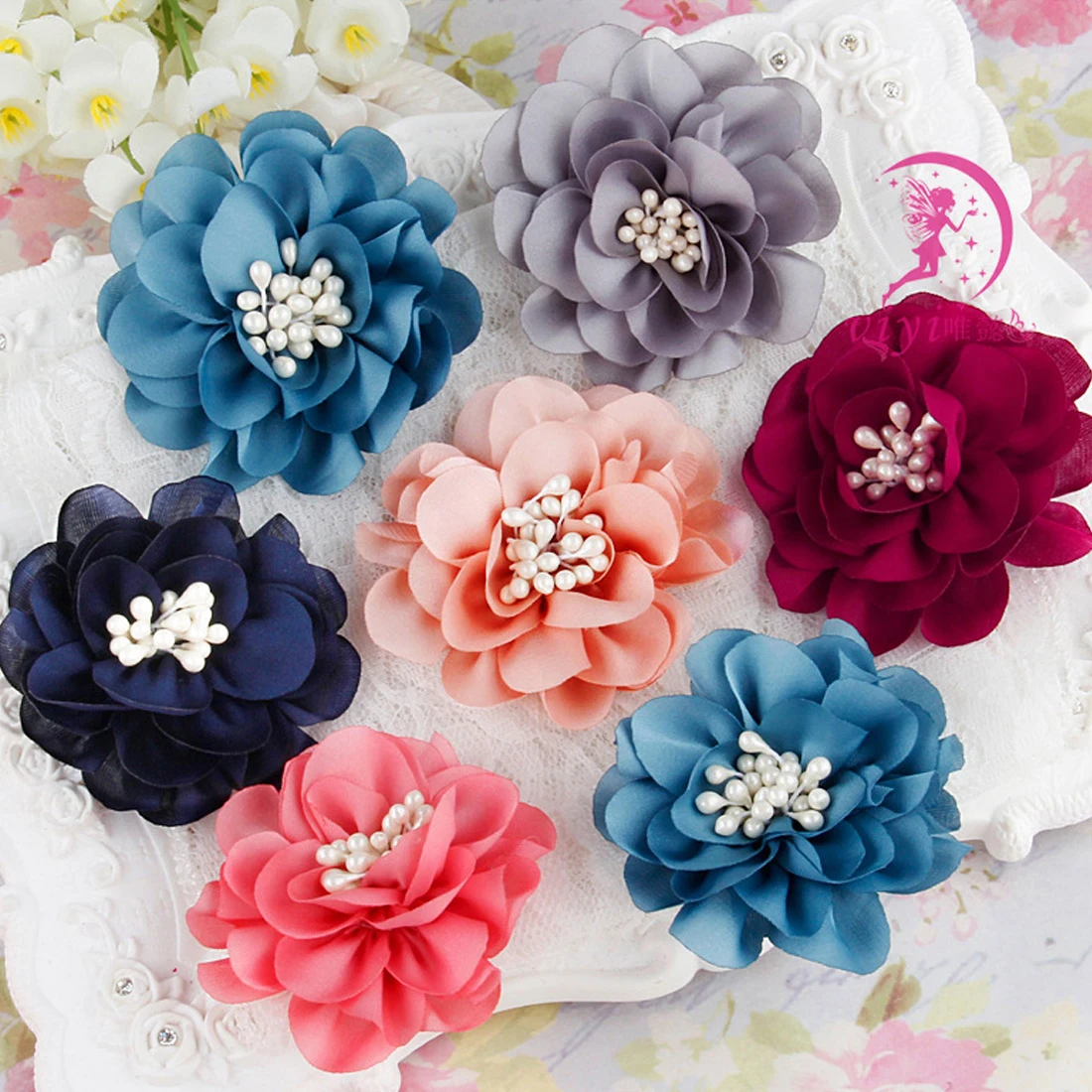 

Good Quality 150PCS Artificial Flower Double Heads Stamen Pearlized Craft Cards Cakes Decor Floral for home wedding party decor