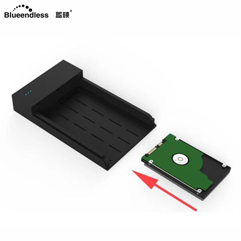 Blueendless Hdd Case External Enclosure Plastic 12V 2A Sata