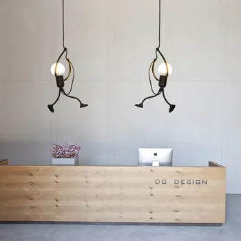 

Nordic Iron Chandelier Retro Creative Restaurant Coffee Shop Window Modern Art Chandelie Dining Room Lights Hanging Light