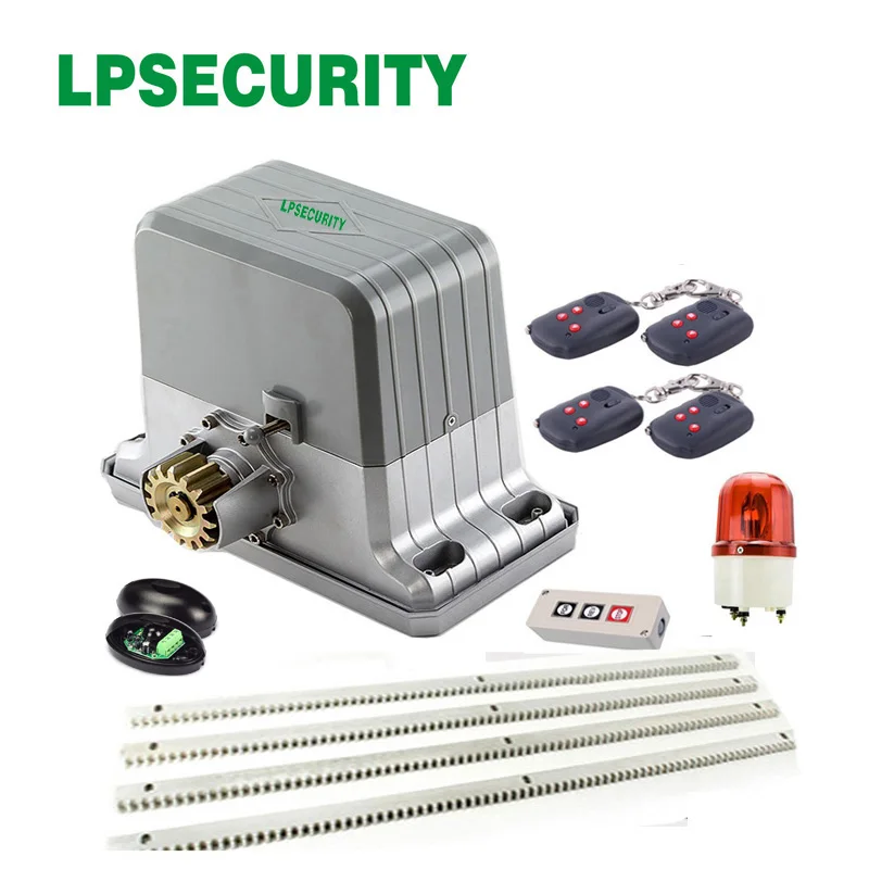 kit11 LPSECURITY водонепроницаемый раздвижной автоматический и пульт дистанционного управления Открыватель ворот для 1800 кг портальный вес Раздвижные Ворота Оператор Enginee - Цвет: kit11