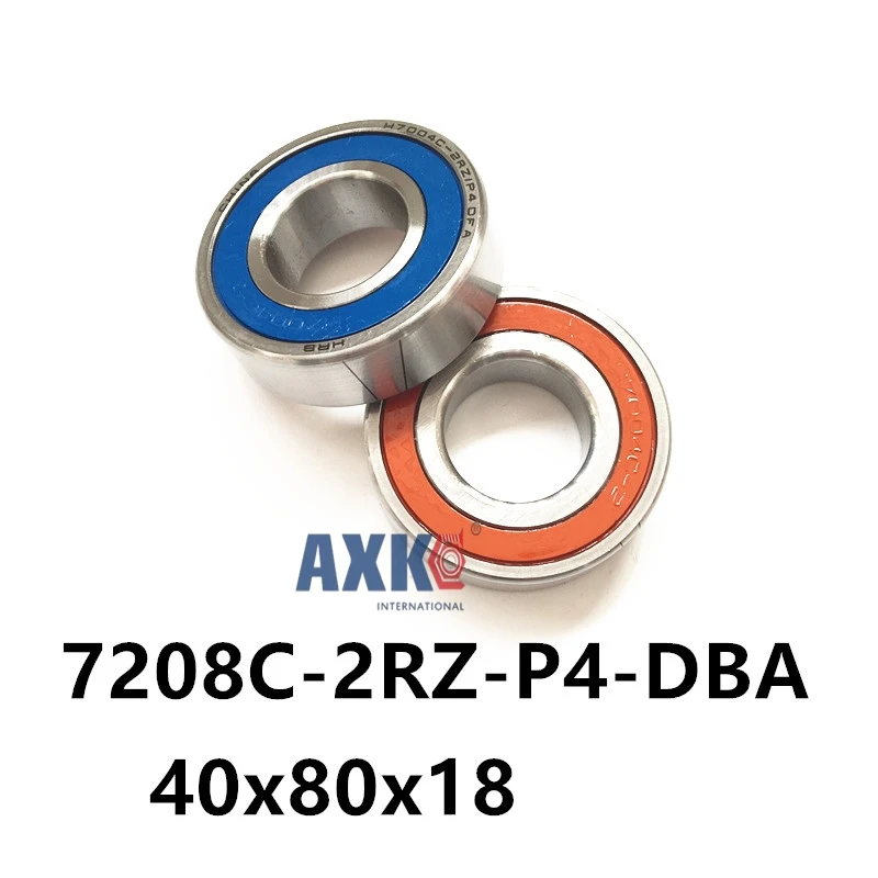 1 пара AXK 7208 7208C-2RZ-P4-DBA 40x80x18 герметичные Угловые контактные подшипники скорость