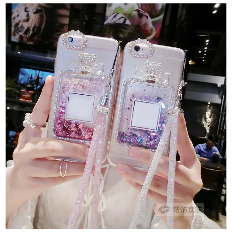 Diamond Perfume bottle Hourglass Quicksand Phone Cover Case For Huawei P20 P10 P9 Plus Lite Soft Back Cases Shell |
