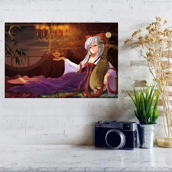 

Custom Fujiwara no Mokou Poster Art Silk Light Canvas Home Room Wall Print Decor room decoration DIY gift Drop Shipping
