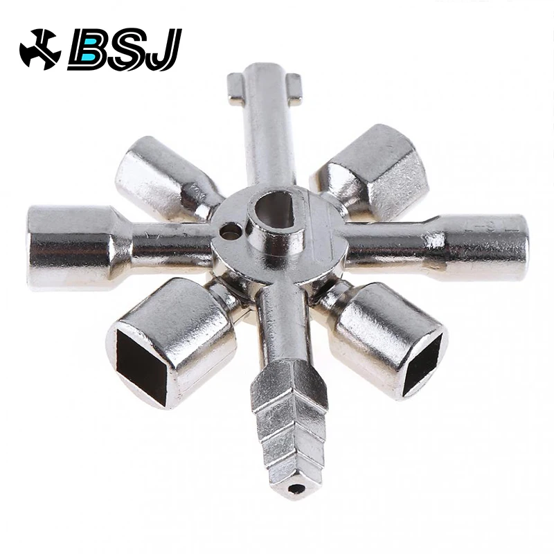 

10 In 1 Multifunction Cross Switch Key Wrench Alloy Universal Square Triangle for Elevator Electrical Key wrench Hand tools