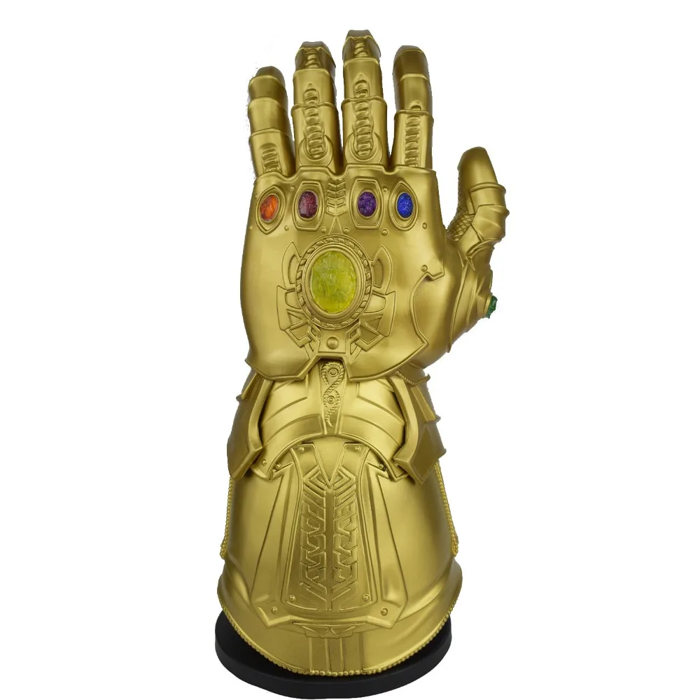 Мстители Endgame Thanos Infinity Gauntlet Золотой, из ПВХ костюмы для косплея 1:1 аксессуары светодиодный
